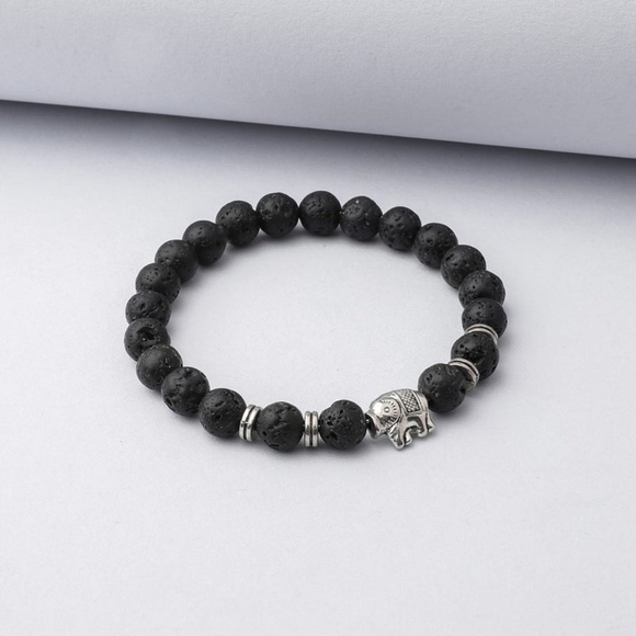 Elephant Diffuser lava rock Bracelet - Picture 2 of 4